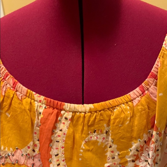 Abella Pink and Yellow Midi Dress - Picture 4 of 15